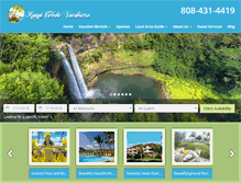 Tablet Screenshot of kauaicondovacations.com